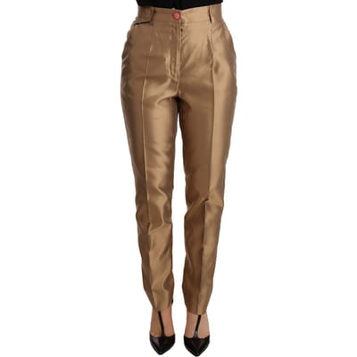 Dolce Gabbana Gouden Zijdebroek