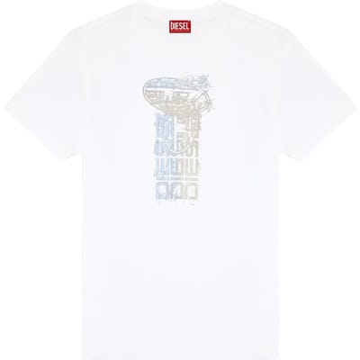 Diesel Diegor K68 T-shirt Met Korte Mouwen Wit S Man