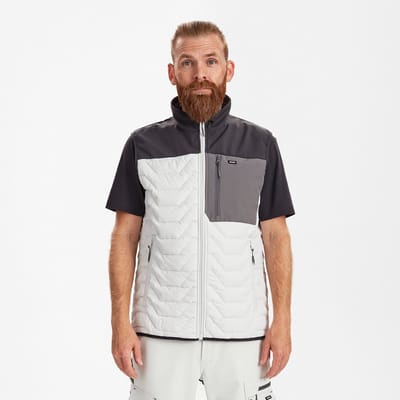 Engel Entire gevatteerd bodywarmer 5328-142 - Bone White / Anthracite Grey - XS