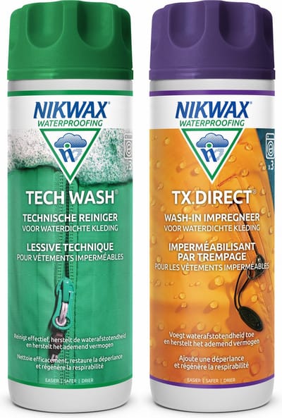 Nikwax Tech Wash & TX Direct voordeel set- impregneermiddel - wasmiddel - 2pack  - 300 ml
