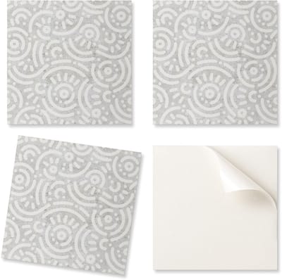 Set vinyltegels met een abstract lijnpatroon voor de keuken of badkamer, 20x20x20 cm