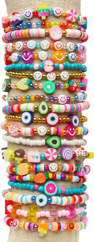 Principessa Polymeer / Katsuki trendbox – Polymeerkralen, Katsukikralen, Smileys, Rocailles, Oorbelhaakjes, Nietstiften – 1.212 kralen en andere artikelen