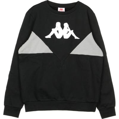 Authentiek 90 herensweatshirt met ronde hals Brum Zwart/grijs Flint/wit
