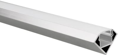 LED strip profiel Tarenta aluminium hoek 1m incl. melkwitte afdekkap