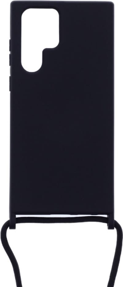 Ketting silicone telefoonhoesje Geschikt voor: Samsung Galaxy S22 Ultra - TPU - Silicone - Zwart - ZT Accessoires