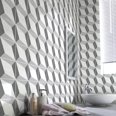 Zelfklevende tegelmuurstickers voor keuken en badkamer - 60 geometrische cementtegelstickers - 60 stickers 20x20cm