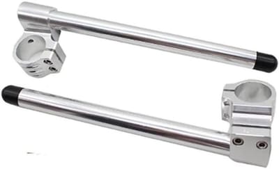 Stuurgrepen Motorfiets - Clip-ons Stuur - Comfortabel Rijden - Verstelbare Hoogte - 31-55mm - Zilver
