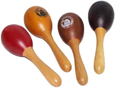 Muziekinstrument Rammelaar - Maracas - Muziek Maken - Houten Constructie - Klein - Multicolor