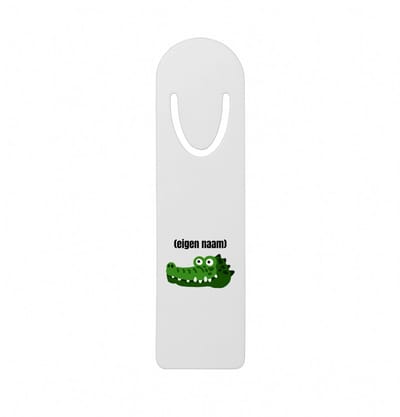 Hacebo® - krokodil hoofd met eigen naam metalen boekenlegger - Krokodil - krokodillen liefhebbers - iemand die houdt van krokodillen - verjaardag - cadeau - kado Bladwijzer boekenleggers - 12.7 cm x 3.2cm