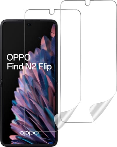 Screenprotector voor Oppo Find N2 Flip - 2 stuks Beschermende kunststoffen transparante plastic schermfolie