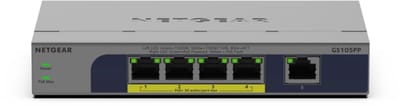 NETGEAR GS105PP - Netwerk Switch - Unmanaged - 1 Gpbs - 5 poorten