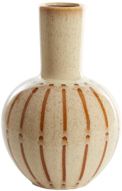 Light & Living Vaas Ulloa - Bruin - 28.5x28.5x42cm - Keramiek - Modern - Bloemenvaas - Woondecoratie - Decoratieve vaas voor woonkamer of slaapkamer