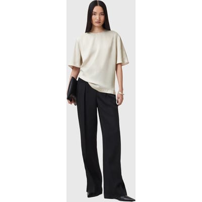 AllSaints Amelie Satin Tee Tofu White Taglia: 2 | Magliette intime Outlet | Donna | Bianco