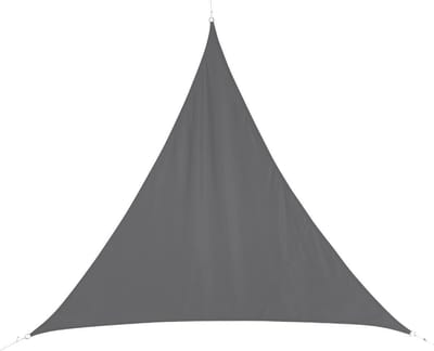 Hespiride Schaduwdoek/zonnescherm Curacao - driehoek - grijs - waterafstotend - polyester - 4 x 4 x 4 meter - Terras/tuin zonwering