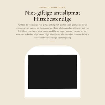 Dailygoods- Antislipmat Hittebestendig - Siliconen Mat - Geschikt voor Magnetron/Airfryer - 25x35cm - Duurzaam - Veilig en Makkelijk Schoon te Maken - Siliconenmat