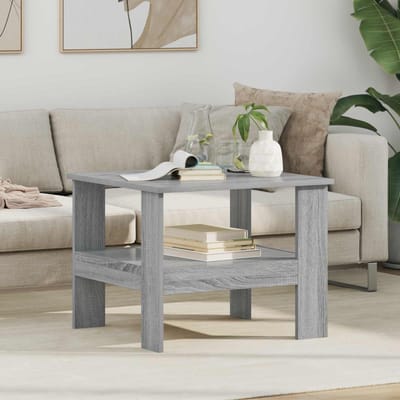 vidaXL - Salontafel - Grijs - Sonoma - 57 - x - 55 - x - 45 - cm - Bewerkt - hout