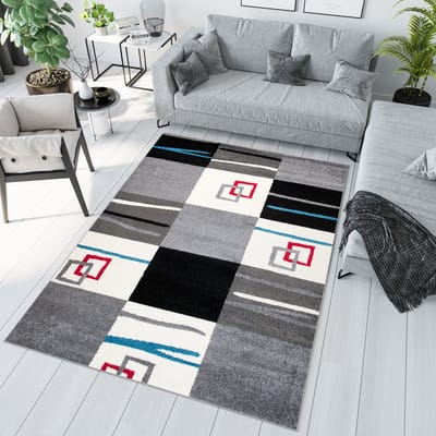 Tapiso Jawa Vloerkleed Grijs Woonkamer Geometrisch Tapijt Maat- 120x170