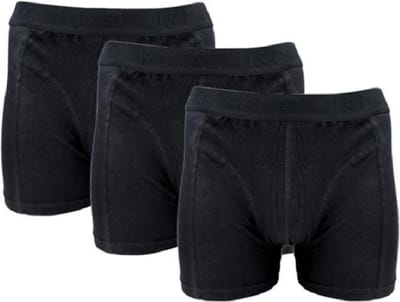 J&C Underwear heren boxershorts - Uni zwart - maat M - 3-pack