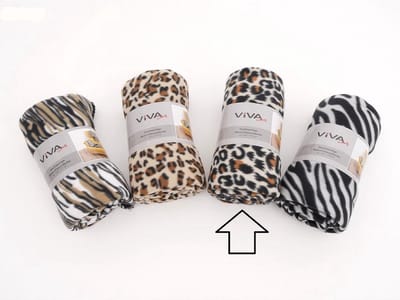 Fleece deken Panterprint Zwart - 130 x 170 cm - Hoge kwaliteit - Woon / Fleecedeken - Zacht & Warm