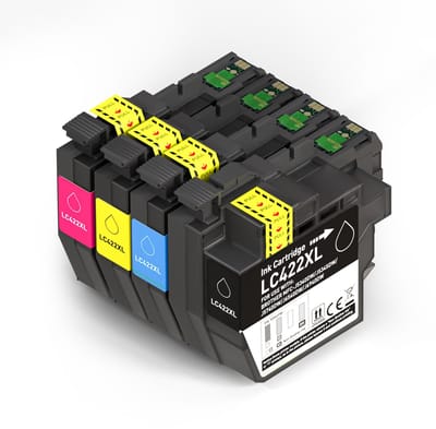 Boxstuff inkt geschikt voor Brother LC-422XL – Multipack 4 stuks (Zwart + Kleur) – Geschikt voor MFC-J5340DW / MFC-J5345DW / MFC-J5740DW / MFC-J6540DW / MFC-J6940DW