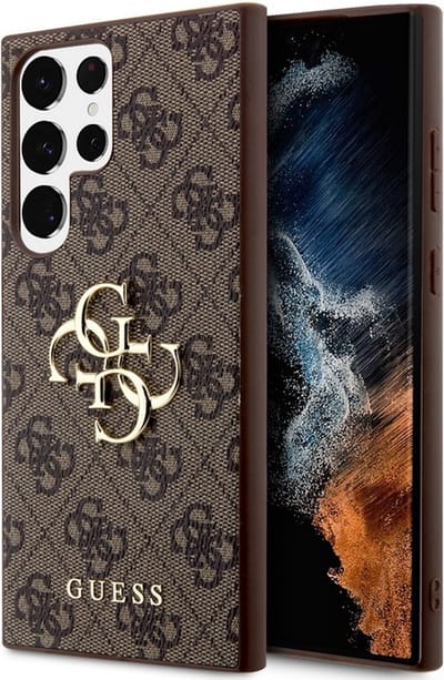 Guess 4G Metal Logo Back Case - Samsung Galaxy S24 Ultra (S928) - Bruin