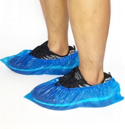 *** 500 Blauwe Schoenovertrek - Grote Voorraad - Wegwerp Schoenhoes - Shoecover - van Heble® ***
