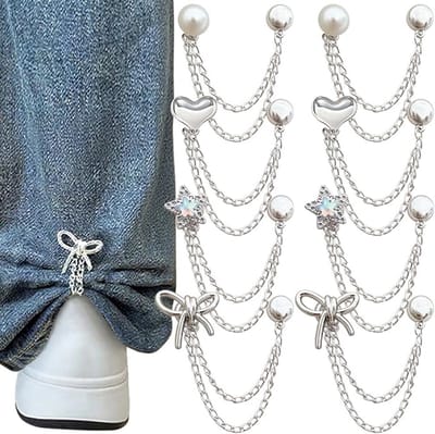 4 Paar Verstelbare Broekspijpclips - Broekklem - Vest Ketting - Kleding Clip - Antislip Vaste Gesp - Multifunctionele Kledingclips - Wasknijpers - Geschikt Voor Het Vastzetten Van Lange Jeans, Pijpen, Manchetten En Knopen