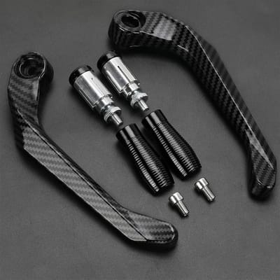 Motorfiets Handkappen - Stuur Protectors - Rijcomfort Verhogen - Slagvast Materiaal - 22 mm Stuur - Zwart