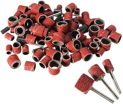 102 stuks zandtrommel polijsten - met sleeve zand kussen - draai gereedschap rubberen hartas set - geschikt voor draai gereedschap - zoals weergegeven - polijsten slijpen doek zand papier ring