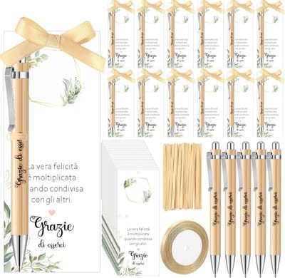 Tafelkaarten Set - Bruiloft Kaarten - Feestelijke Decoratie - Compleet Inclusief Pennen - 15 x 6 cm - Bruin