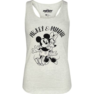 Mickey & Minnie Mouse - Disney Top - Micky - Portrait - UV - S tot M - voor Vrouwen - wit