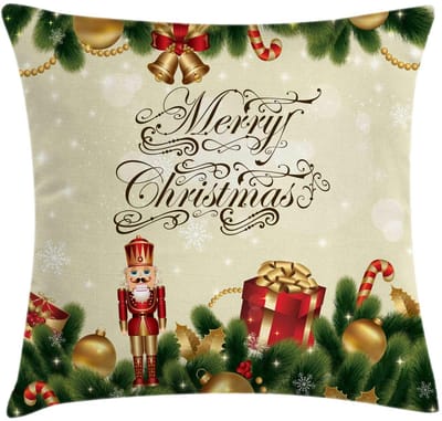 ABAKUHAUS Kerstkussenhoes – 45x45 cm – beide zijden bedrukt – multicolor