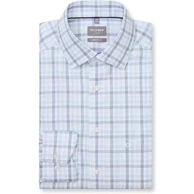 OLYMP Luxor Overhemd, Comfort Fit, New Kent, Bleu