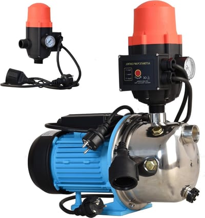 Krachtige Hydrofoorpomp 1100W met Automatische Drukregelaar (Inox)