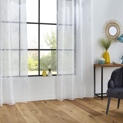 Gordijn Atmosphera Tropical Polyester Wit (140 x 240 cm)