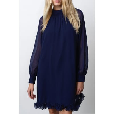 French Connection Emina Chiffon Dress Celestial Blue Maat: S | Mini Jurken Outlet | Dames | Blauw