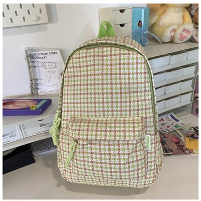 Petite Fille Fraîche Style Ins Coréen Collégiens Sac à Dos Grande Capacité Simple Collégiens Sac à Dos à Carreaux. .