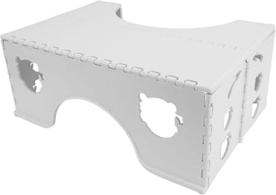 Opvouwbare Toiletkruk - Voetsteun Kruk - Verbeteren Ontlasting - U-vormig Ontwerp - 45D x 33W x 4H cm - Lichtgrijs
