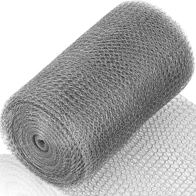 Muizengaas - Insectennet - 12,7cm x 10m - Rattengaas - RVS - Weringsgaas - Slakkenwerend net - Tuinbescherming - Voor het weren van slakken, vogels, naaktslakken en insecten - Knaagdierwerend en Vogelbestendig - Plant Bescherming voor Tuin - Zilver