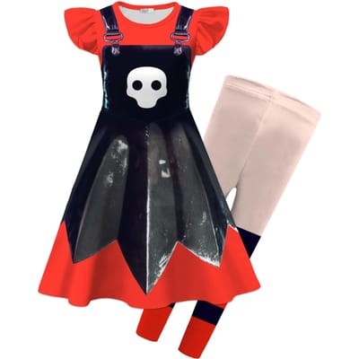 Costume Lily Lovebraids pour Fille Dessin Animé Imprimé Robe Halloween Temps de Jeu Tenue Lily Carnaval Fête d'Anniversaire Vestidos 5T(120) black