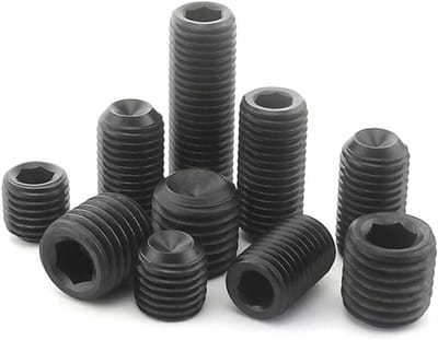 Hoogwaardige M6×10mm Zwarte Hex Schroeven zonder Kop - 50 Stuks Carbon Staal met Hoge Sterkte voor Diverse Toepassingen