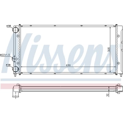 Radiator, motorkoeling NISSENS 65236