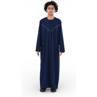 Kinderen jongens Eid marineblauw Marokkaanse Thobe gewaad Djellaba Ramadan Eid Jubba- K-HM10