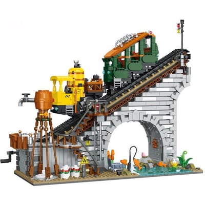 Hoge Kwaliteit 1987 Stuks Hoge Kwaliteit Rails Hoge Kwaliteit Spoorweg Hoge Kwaliteit Trein Hoge Kwaliteit Gebouw Hoge Kwaliteit Blokken Hoge Kwaliteit Moc 59164