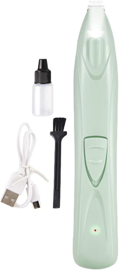 Huisdier Haar Trimmer - Kleine Trimmer - Gezichtsverzorging Huisdier - Met LED Licht - 16.5 cm - Wit