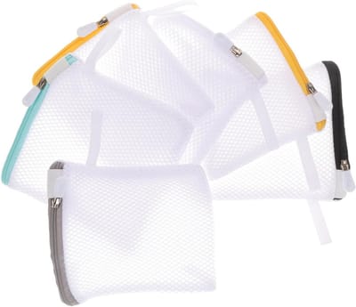 6 Stuks Mini Wasmachine Set voor Ondergoed en Kleding - Reisvriendelijke Waszakken met Mesh Sandwich Design