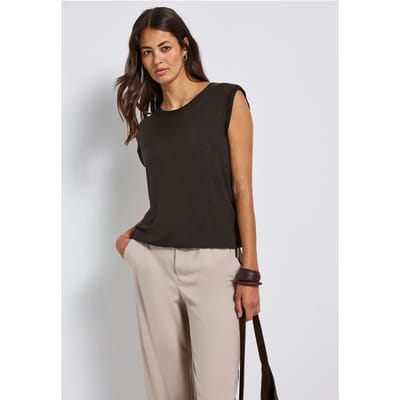 Shirt met decoratieve banden