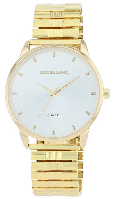 EXCELLANC herenhorloge roestvrij staal Saki, mineraalglas