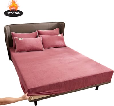 Nivard Effen Hoeslaken - Beddengoed - Fitted Sheet - Bed - Slaapkamer - Rood 120x200