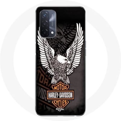 Oppo A93 5G hoesje Harley Davidson miniposter met adelaarlogo